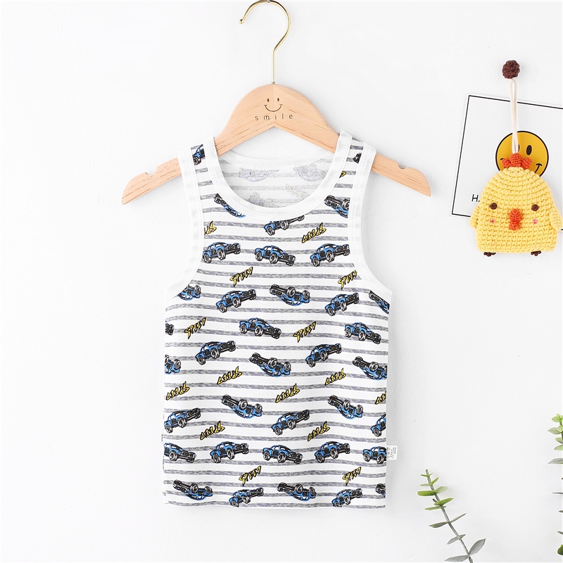 Áo Ba Lỗ Cotton Thời Trang Mùa Hè Dành Cho Bé Trai 100-160cm