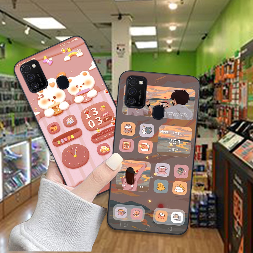 Ốp Samsung M21 / M30s bộ hình gấu , thỏ hồng cute dễ thương giá rẻ siêu bền