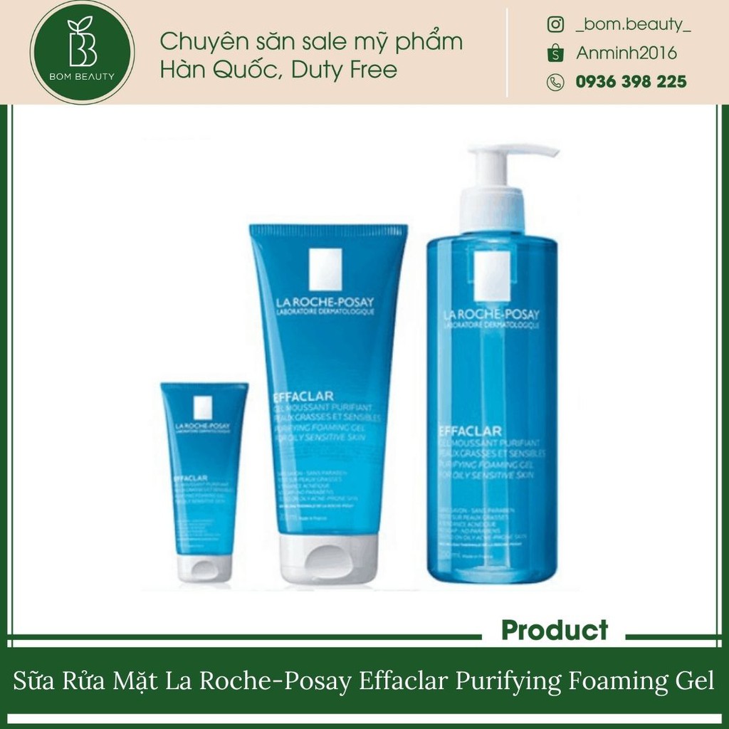 Sữa Rửa Mặt La Roche-Posay Effaclar Purifying Foaming Gel 400ml