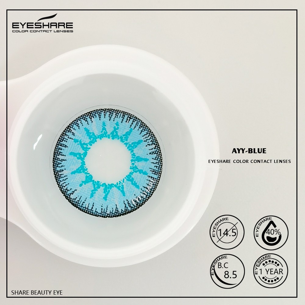 EYESHARE [Hàng mới về] Cặp kính áp tròng nhiều màu sắc tùy chọn dành cho làm đẹp hóa trang halloween
