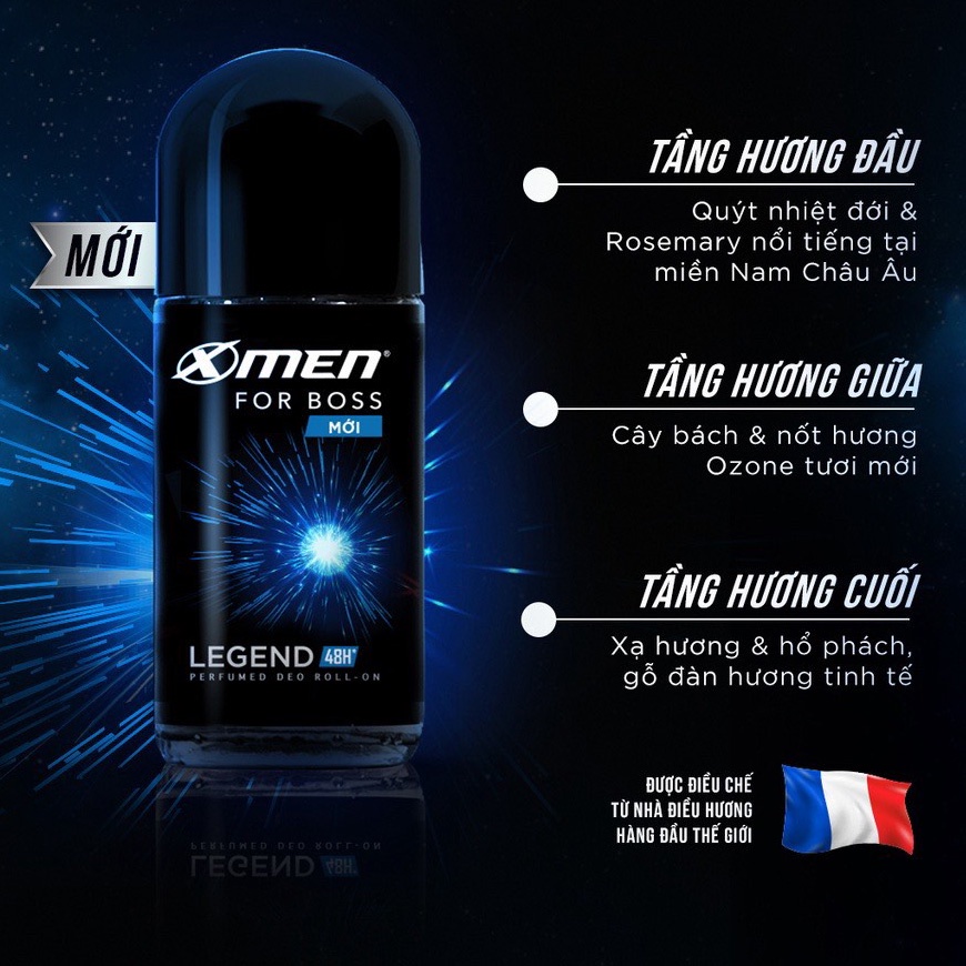 Lăn khử mùi X-Men For Boss Intense/Motion/Luxury 50ml