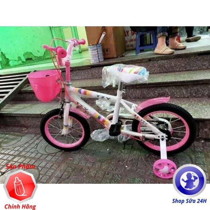[Lốp bơm hơi] Xe đạp cho các bé nam nữ giá rẻ nhất shoppe 14 in, cho các bé từ 3-8 tuôi, xe chắc chắn giá rẻ