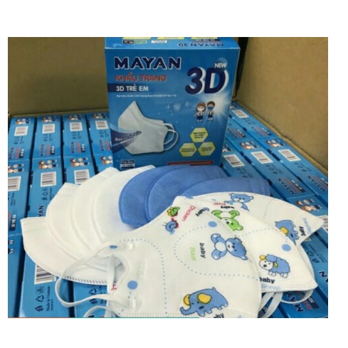 Khẩu trang MAYAN 3D Trẻ em (hộp 10 chiếc)