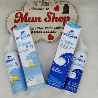 Xịt muối biển Sterimar Pháp cá heo chai 50ml - Date mới