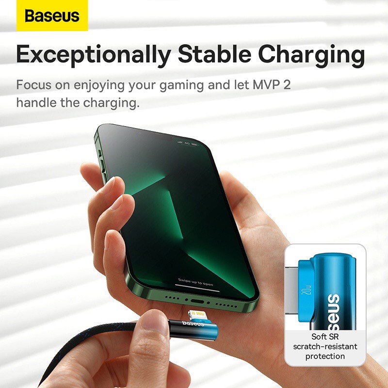 Cáp Sạc Nhanh 20w Điện Thoại 90 Độ Baseus MVP 2 Elbow-shaped Fast Charging Data Cable Type-C to L