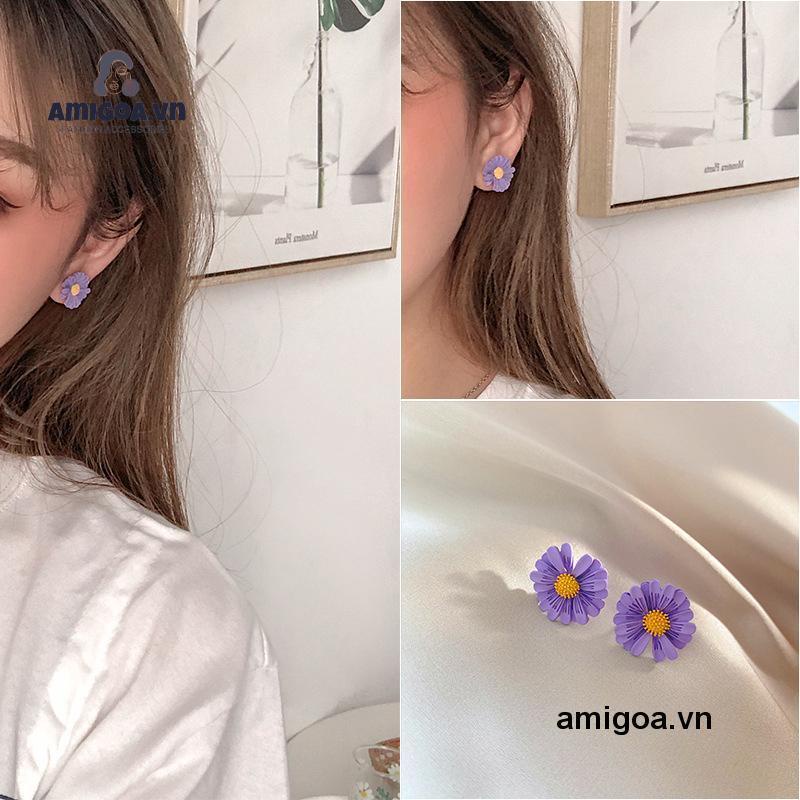 ✨✨Hoa tai bạc 925 hình hoa cúc nhỏ phong cách Hàn Quốc thời trang mùa hè dành cho nữ