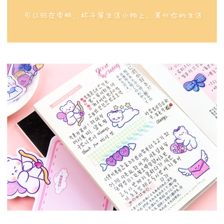 Set 40 miếng sticker PVC gấu tím mộng mơ Meng meng
