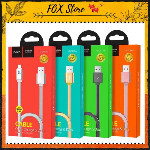 Dây sạc Iphone Hoco UPL12 - Cáp Sạc Iphone Chính Hãng Có Đèn Led Báo Pin Đầy - Fox Store