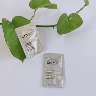 Combo 10 Sample Kem Chống Nắng Không Trôi CNP Skin Sreen Transparent Sunblock 1ml