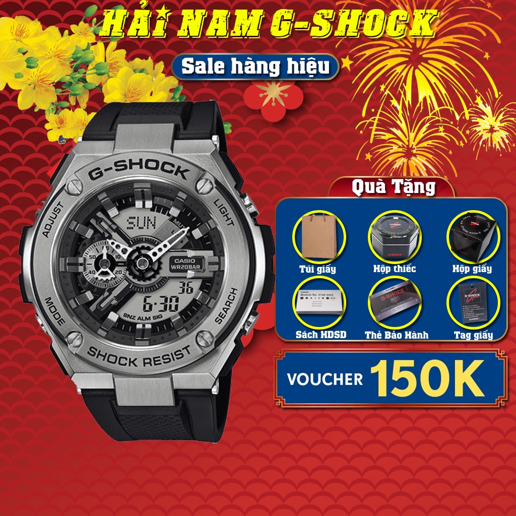 Đồng hồ nam G-SHOCK GST-410-1A G-Steel | GST-410 | GST410 | Full phụ kiện