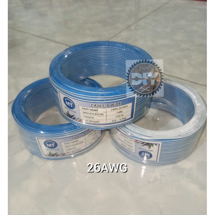 Dây điện đôi 26AWG( đen đỏ). Cuộn 100m.