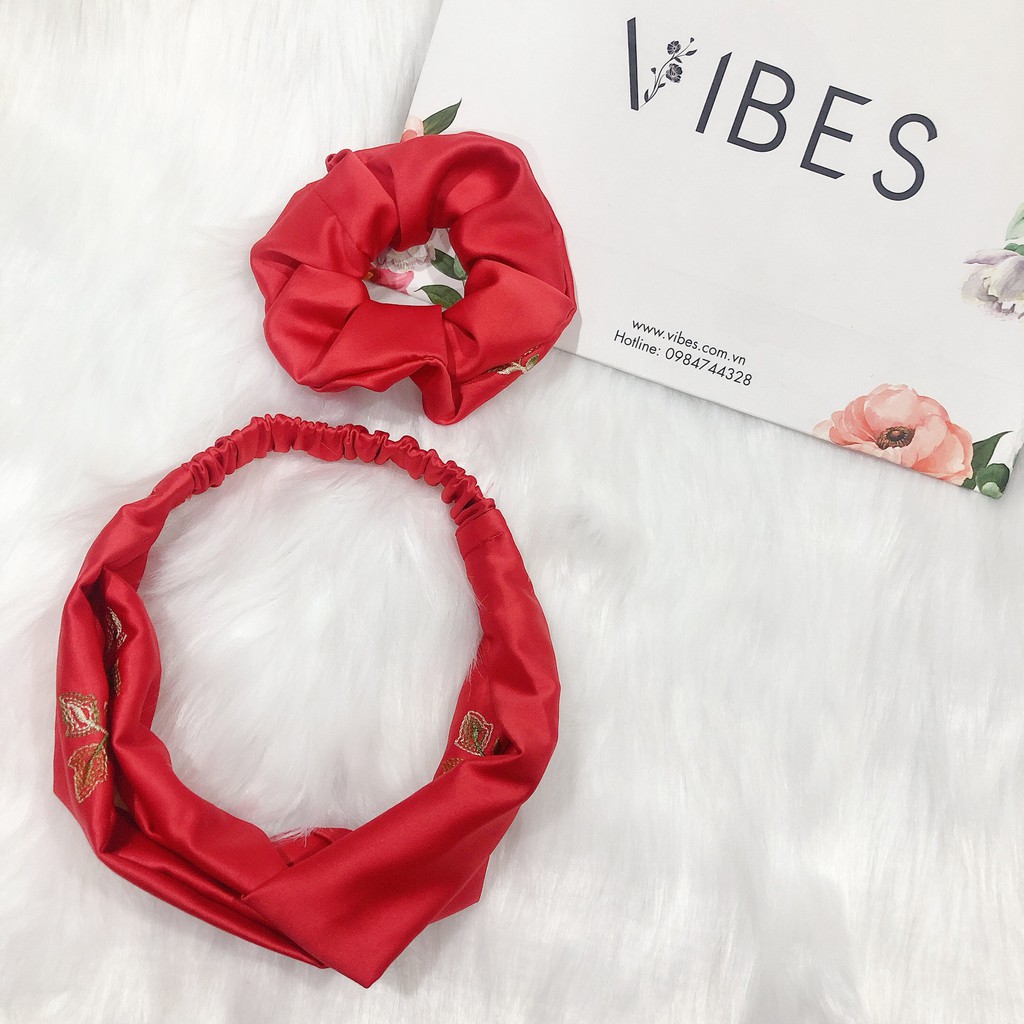 Combo buộc tóc và turban VIBES Hair Tie &amp; Turban