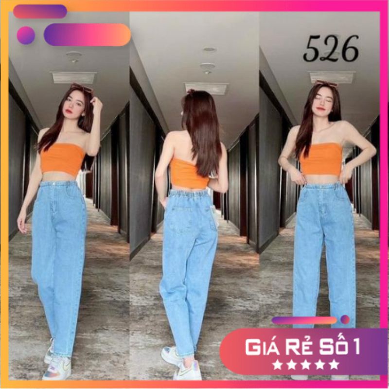 Quần ống rộng nữ trơn, quần jean nữ ống rộng cạp chun lưng cao dễ dàng phối đồ chất vải jean cao cấp [ FREESHIP ]