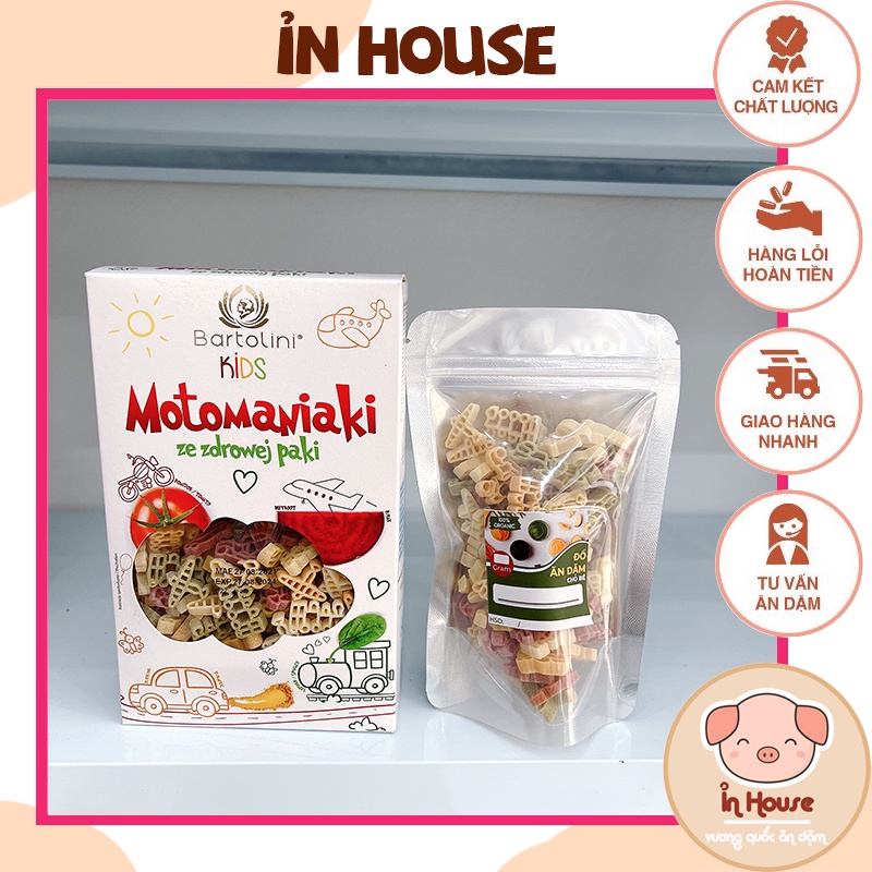 Mì nui rau củ cho bé hình động vật Bartolini 250g(có tách lẻ)