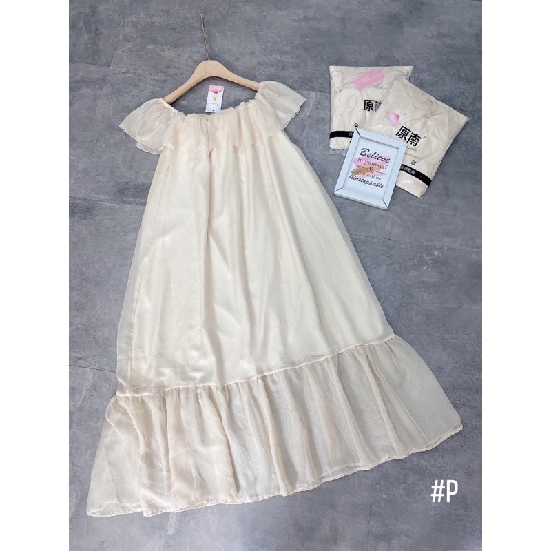 [Mã FAGREEN245 giảm 10% tối đa 30K đơn 99K] Đầm Maxi tơ trễ vai dáng dài hàng đẹp 2 lớp⚡️Ảnh thật | BigBuy360 - bigbuy360.vn