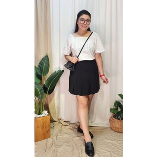Bigsize công sở - Áo Cổ Vuông Trắng