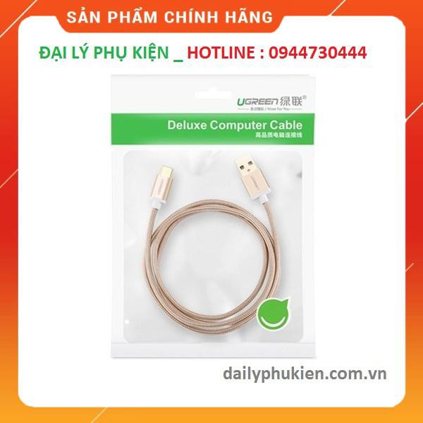 Cáp USB-C to USB 2.0 dài 0,5m màu Gold Ugreen 20859 dailyphukien