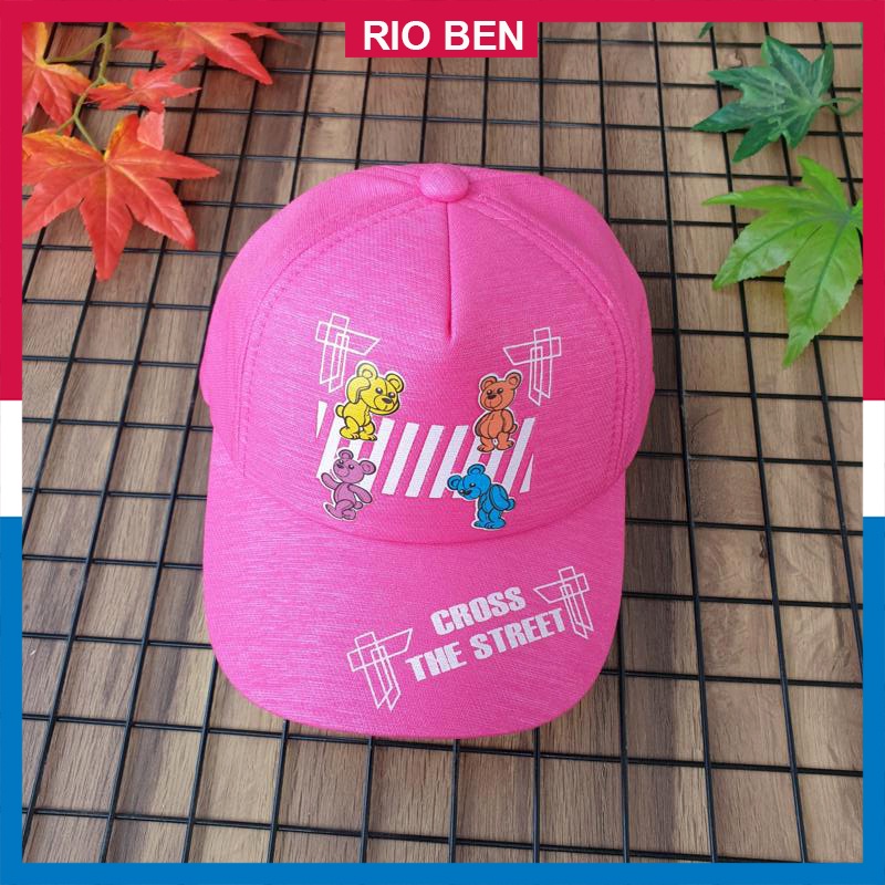 Nón bé gái thời trang, màu hồng xinh xắn cho bé từ 3-8 tuổi RBN008