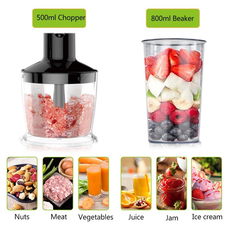 Máy xay sinh tố cầm tay 4 trong 1 BioloMix HB1100 công suất 1100W bằng thép không gỉ