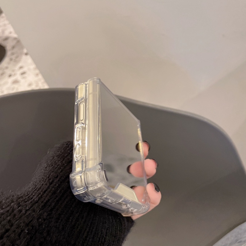 Ốp Điện Thoại Cứng Tráng Gương Hình Gấu Hoạt Họa Cho Samsung Galaxy Z Flip 4G 3 Flip3 5G