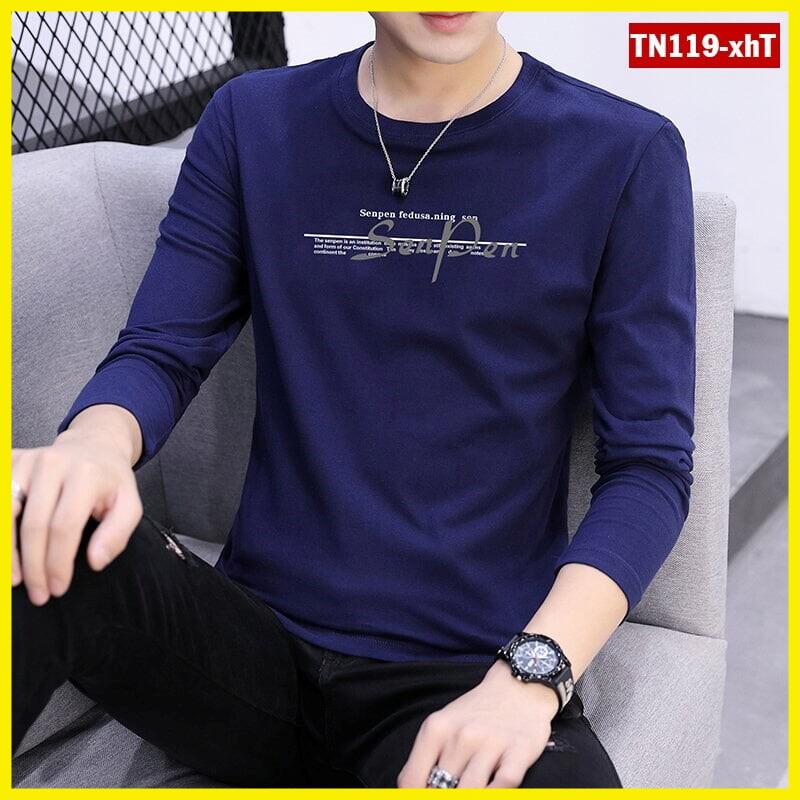 áo thun nam tay dài trơn TN119 nhiều màu sắc chất sợi tre pha trẻ trung | BigBuy360 - bigbuy360.vn