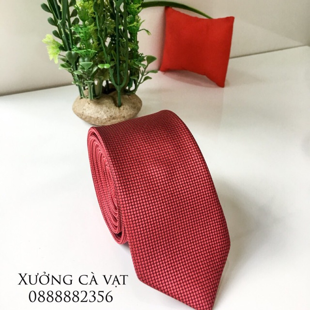 Cavat đỏ , cà vạt nam bản nhỏ 5cm