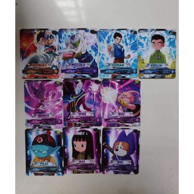 THẺ IN - Dragon Ball Mùa Thế Giới Vô Cực - combo 10 thẻ
