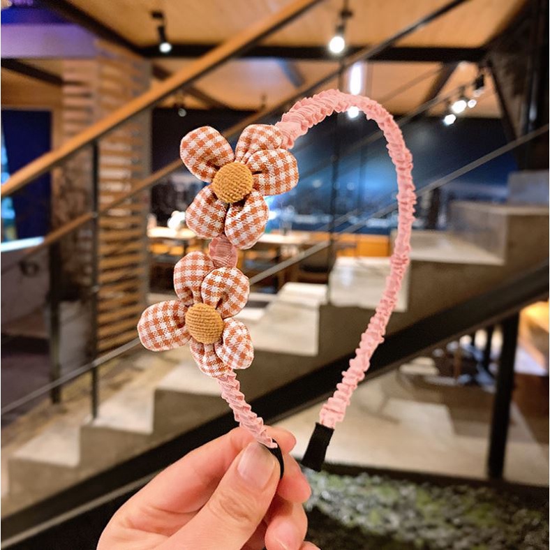 Bờm cài tóc nữ hoa vải thời trang Hàn Quốc Hạ Băng Designs cho bé gái phong cách vintage