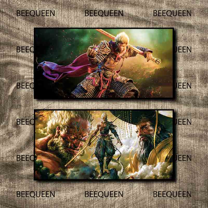 Tranh Tôn Mộ Không Tề Thiên Đại Thánh Khổ 30x60cm