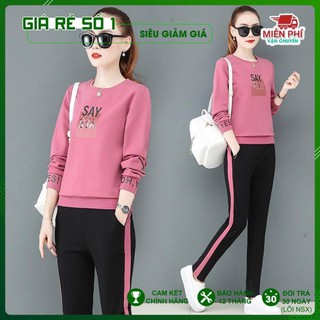 [Đang Sale – FreeShip] BỘ QUẦN ÁO THU ĐÔNG THỂ THAO CAO CẤP | Chất Vải Đẹp - Không Phai Màu | Bộ thu đông nữ | H006