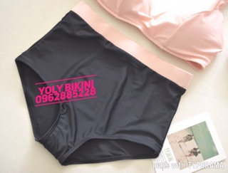 BIKINI HÀN QUỐC NƠ THẮT VAI HỒNG PASTEL