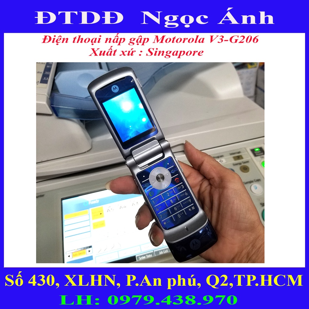 Điện thoại nấp gập Motorola V3-G206 xuất xứ Singapore
