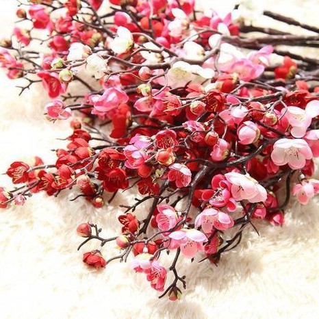 HOA ĐÀO giả phụ kiện chụp ảnh siêu xinh. CÀNH HOA đào decor cắm lọ bình phong thủy trang trí shop
