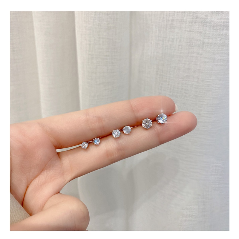 3 Đôi bông tai đính đá đơn giản thời trang cho nữ
