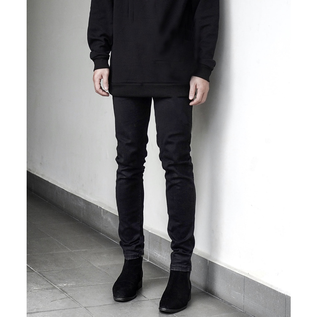 Quần jean trơn skinny 3 màu đen xanh (QJ4)