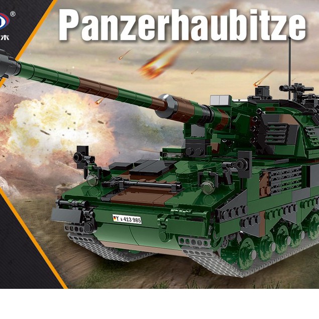 Panzerhaubitze - Đồ chơi lắp ráp mô hình  Xe tăng quân sự Lego Military Army- China Navy Missile XB06047