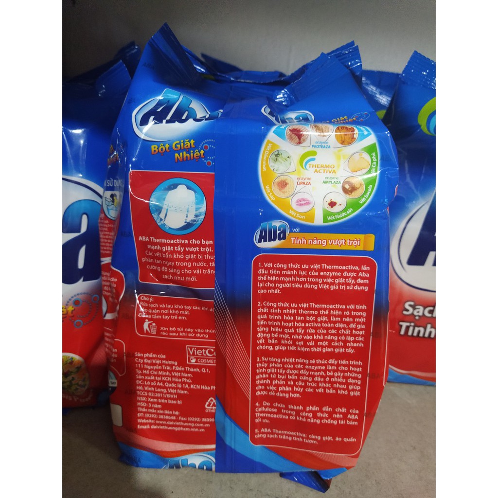 Combo 2 gói bột giặt Aba 800g (tổng 1,6kg)