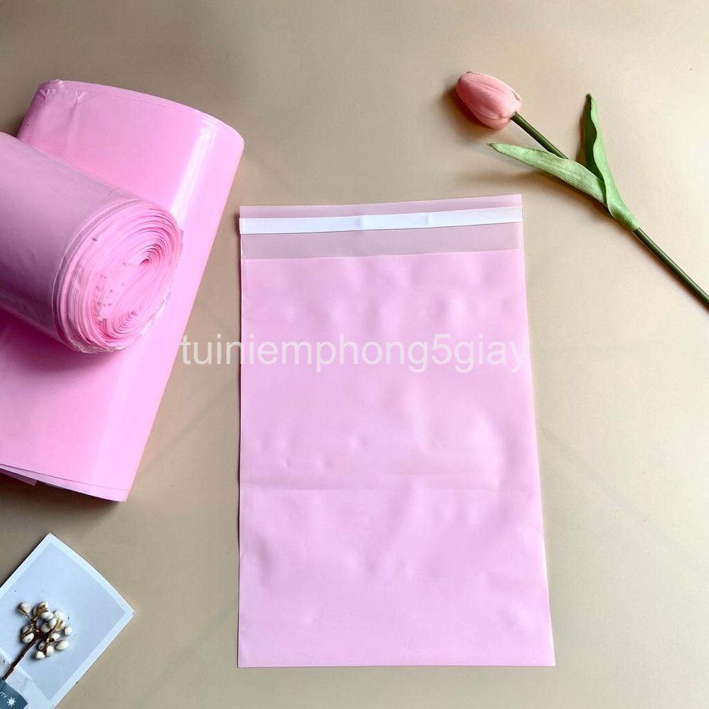 [1Kg–Màu Hồng-Đủ size] Túi gói hàng niêm phong tự dính - túi đóng hàng chuyển phát nhanh có sẵn keo dính – 5 GIÂY