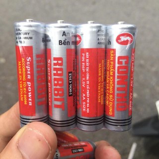 vỉ 4 Viên Pin Con Thỏ Cỡ AAA\ AA