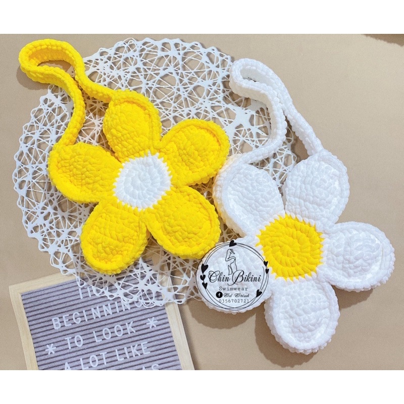 Túi len bông hoa cúc - BLOOM FLOWER BAG