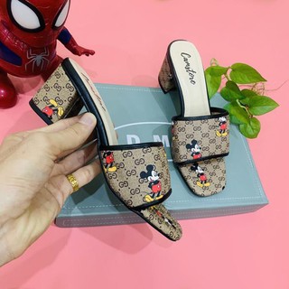 D5 - Giày cao gót hình chuột micky đế 5 cm