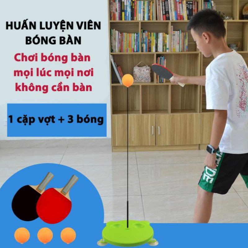 [Loại 1 Vợt Gỗ] Bóng Bàn Phản Xạ Cho Bé