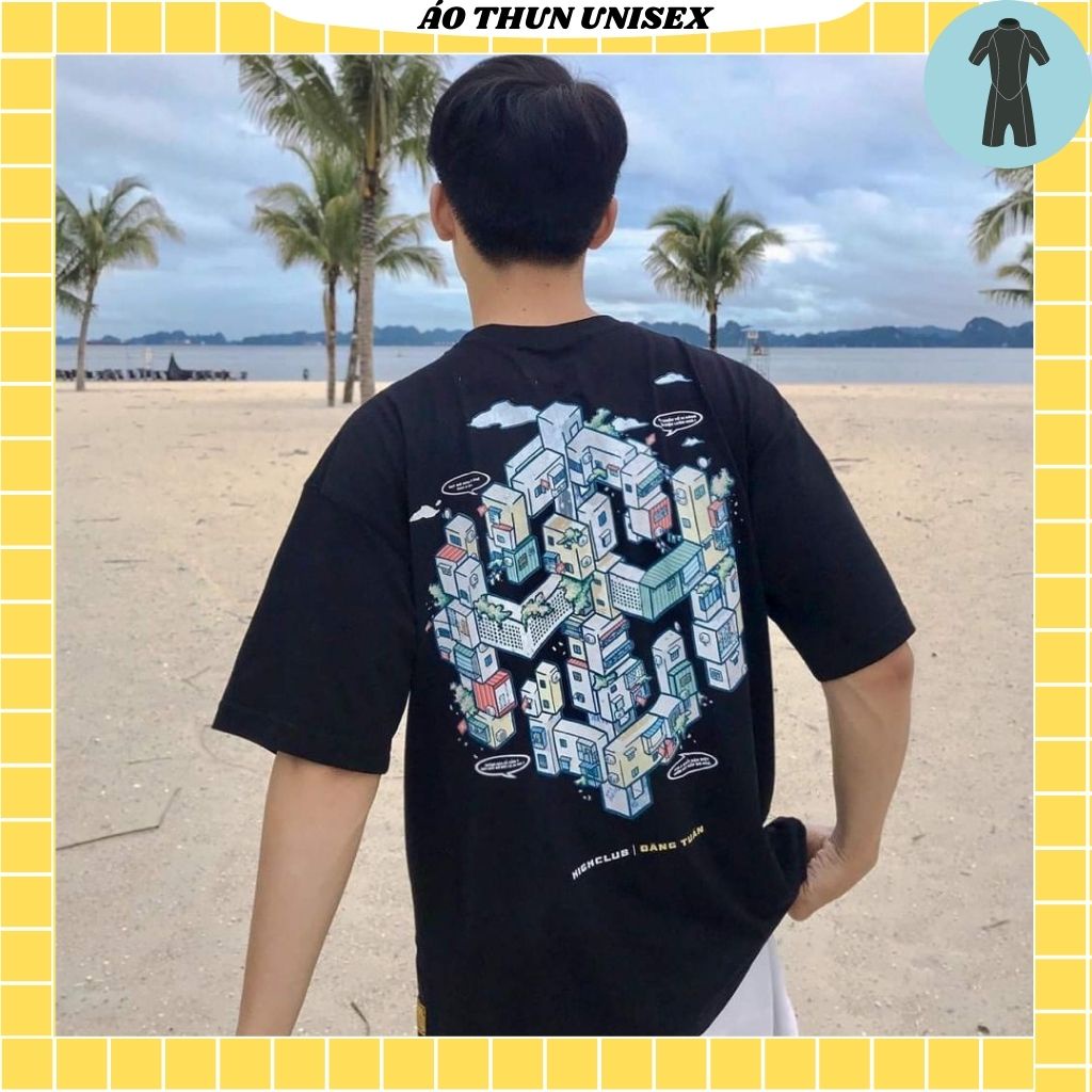 Áo Thun Unisex Tay Lỡ Form Rộng Phong Cách Hàn Quốc Freesize