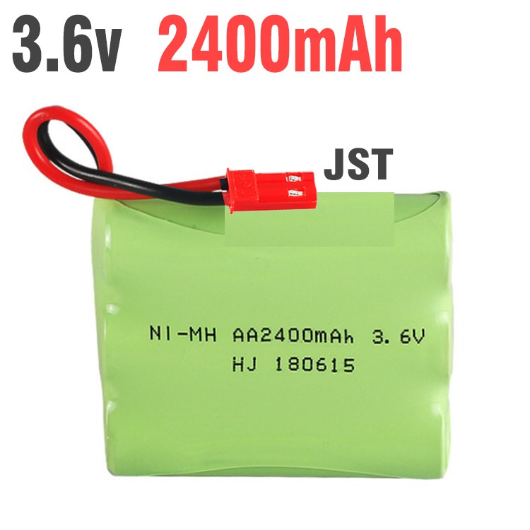 Pin sạc 3.6v 2400mah dùng cho xe điều khiển cổng nối JST dung lượng cao