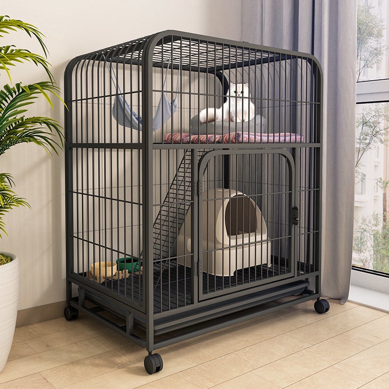 Biệt thự lồng mèo siêu lớn tự do không gian gia đình ba tầng với nhà vệ sinh cưng chuồng