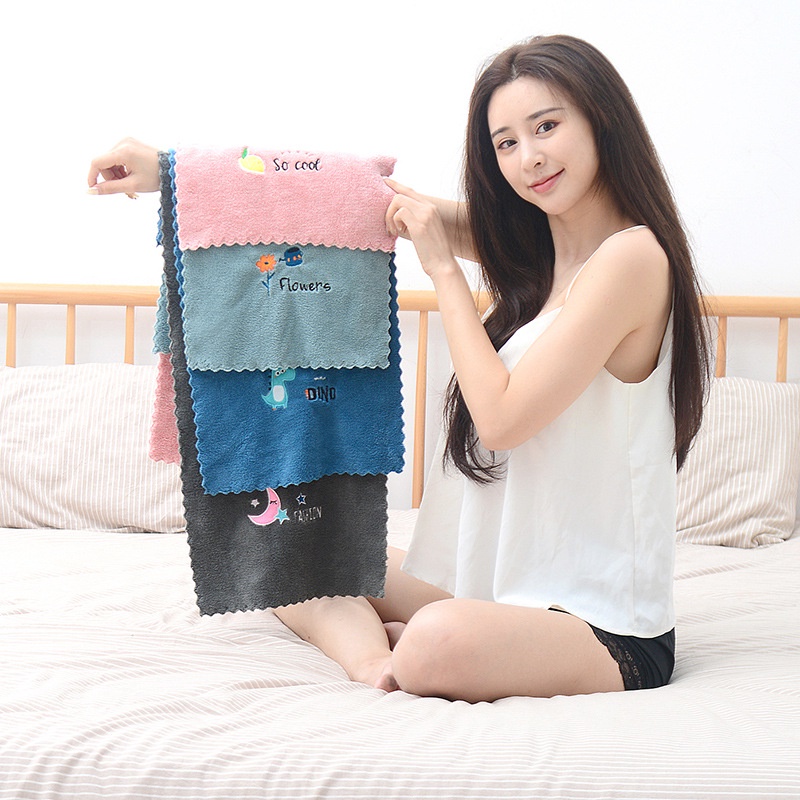 Khăn Mặt Mềm Mịn Siêu Thấm Hút- Họa Tiết CUTE #KM001