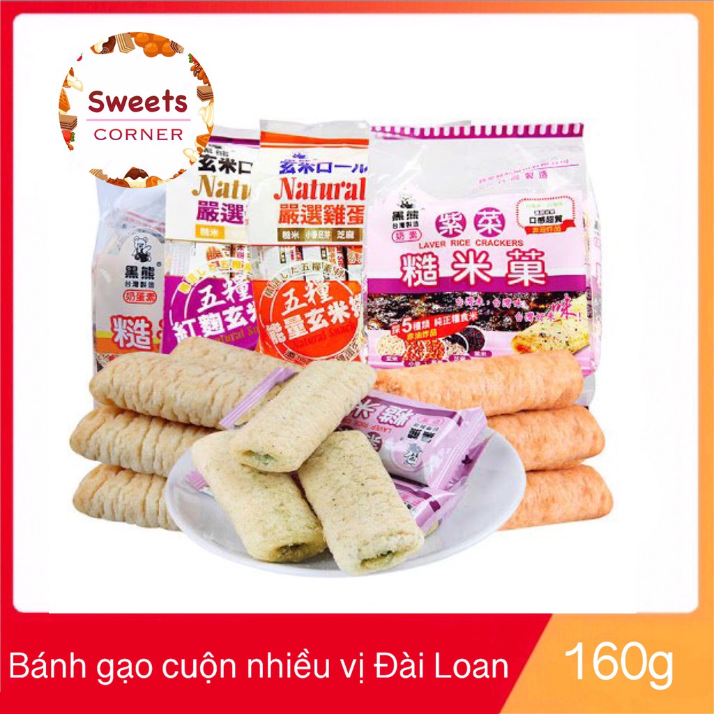 Bánh gạo cuộn Đài Loan 160g (3 vị)