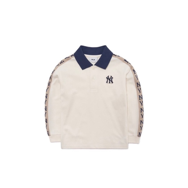 Áo Polo dài tay thu đông MLB xuất dư cho bé trai