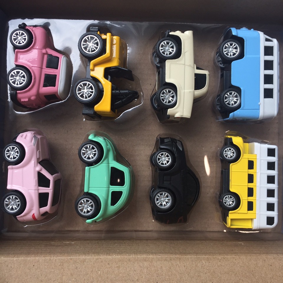 Bộ 8 Ô Tô Mô Hình Bằng Sắt MINI CAR - Đồ Chơi Cho Bé Trai