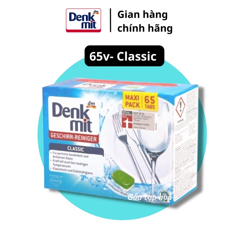 [Hàng Đức] Viên rửa chén bát Denkmit Geschirr Reiniger Tabs nhập khẩu Đức - date 2024